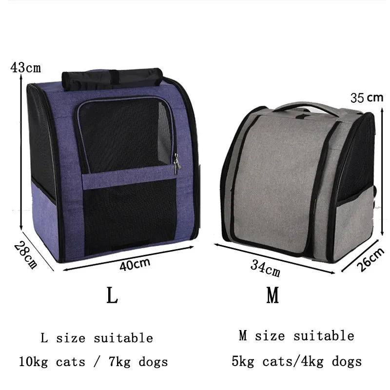 Pet Cat Backpack Large Space Breathable Portable Travel Bag Backpack Cat Small Dog Transport Cat Backpack Pet Supplies