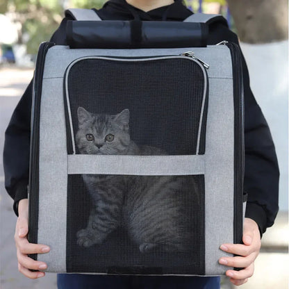 Pet Cat Backpack Large Space Breathable Portable Travel Bag Backpack Cat Small Dog Transport Cat Backpack Pet Supplies